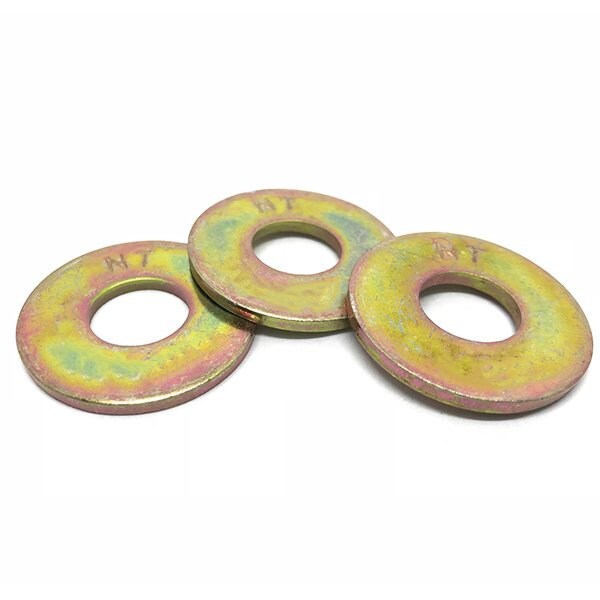 Boltsandnuts.Com Flat Washer, For Screw Size 7/8 in Zinc Yellow Finish, 5 PK 87UNT8Y-5 - main